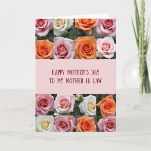 Striped Rose Garden Thank You Card