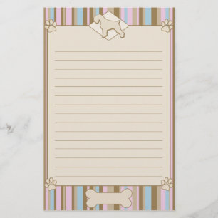 Striped Schnauzer Stationery