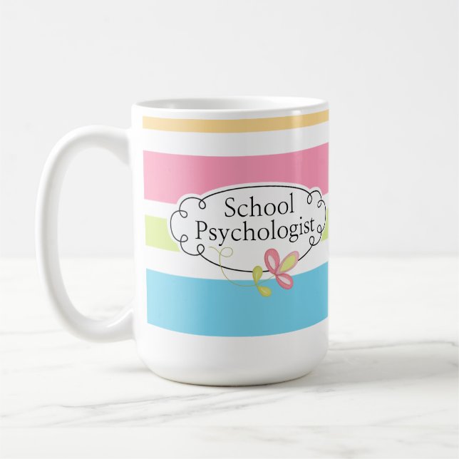 Striped School Psychologist's Mug (Left)