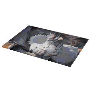 Striped Sea Shell Cutting Board