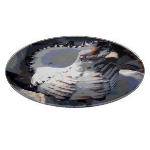 Striped Sea Shell Cutting Board