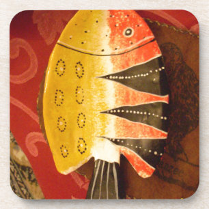 Striped Sensation Tiger Barb Fish Art Print Coaster