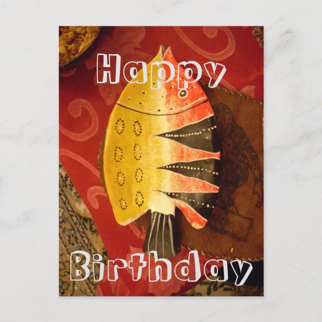 Striped Sensation Tiger Barb Fish Art Print Postcard (Front)