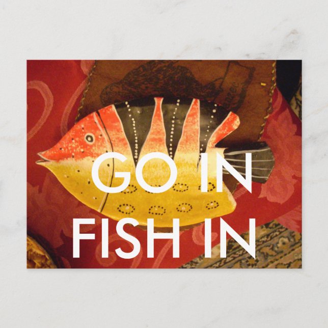 Striped Sensation Tiger Barb Fish Art Print Postcard (Front)