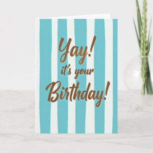 Striped Shimmer Birthday Card
