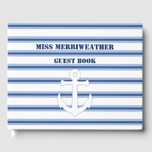 Striped Ships Anchor Guest Book