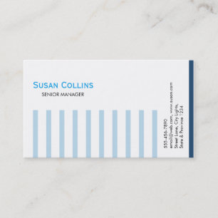 Striped Simple Modern Elegant Professional Business Card