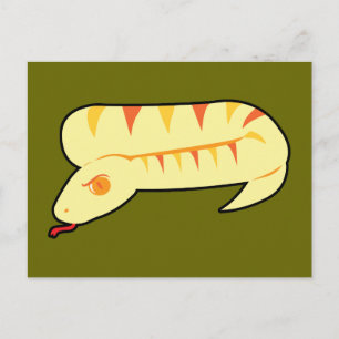 Striped Snake Postcard