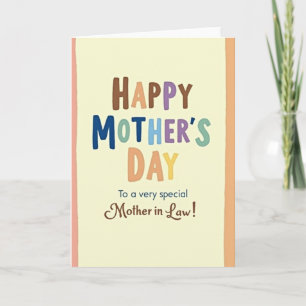 Striped Special Mother In Law Card