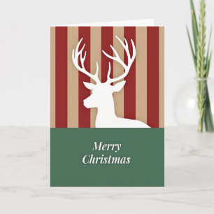 Striped Stag Holiday Card