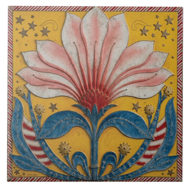 Striped Star-Gazer Tile (Front)
