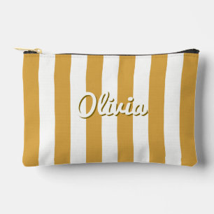 Striped Summer Sunset Girls Trip Makeup Travel Accessory Pouch