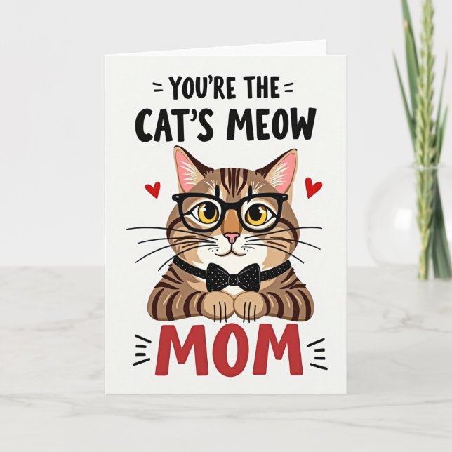 Striped Tabby Mum Card (Front)