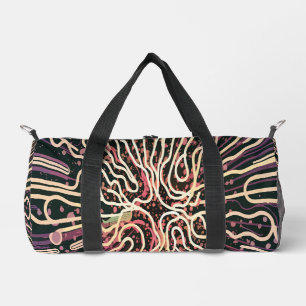 Striped texture duffle bag