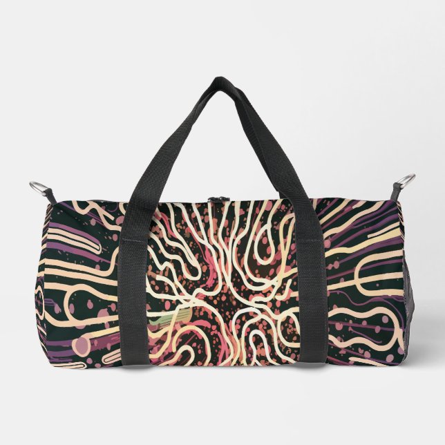 Striped texture duffle bag (Front)