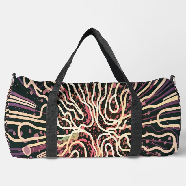 Striped texture duffle bag (Front)