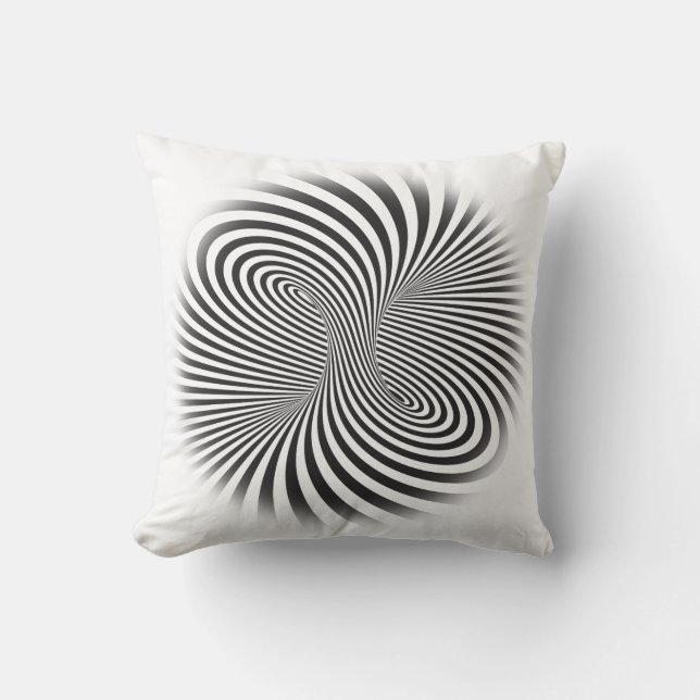 Striped torus. Optical illusion of endless motion Cushion (Front)