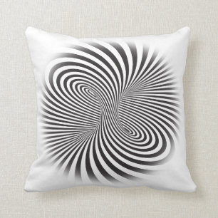 Striped torus. Optical illusion of endless motion Cushion