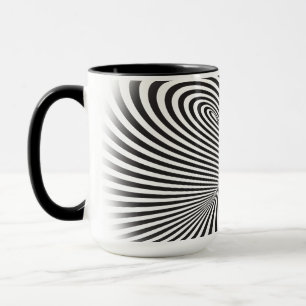 Striped torus. Optical illusion of endless motion Mug