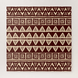 Striped Tribal: Ornamental Artwork. Jigsaw Puzzle