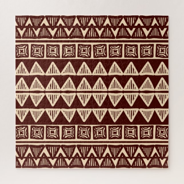 Striped Tribal: Ornamental Artwork. Jigsaw Puzzle (Vertical)