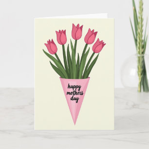 Striped Tulips Mothers Card