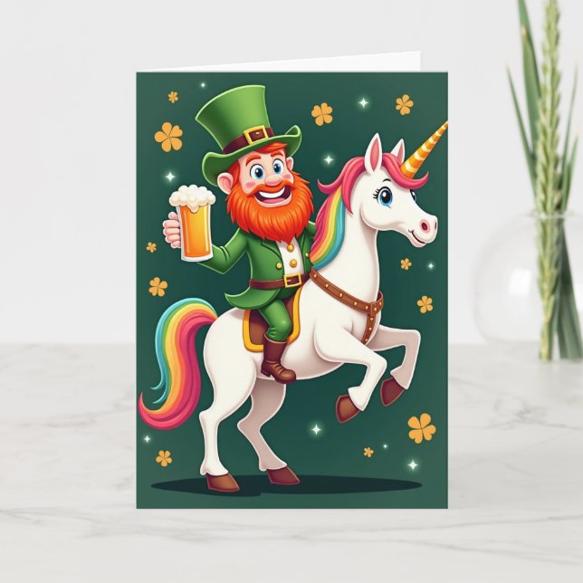 Striped Unicorn Fun Card (Front)