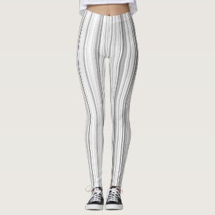 Striped Vertical Stripes White Grey Light Grey Leggings