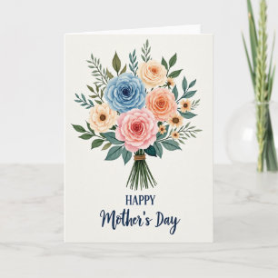 Striped Watercolor Floral Day Card