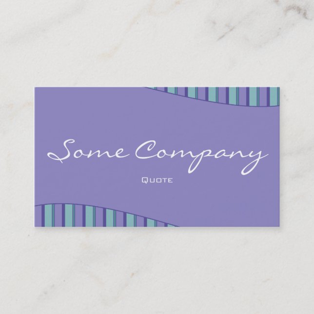 Striped Wave Collection (Blue) Business Card (Front)