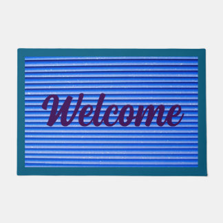 Striped Welcome Doormat – Modern Outdoor