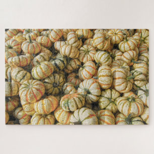 Striped White Gourds in a Market Jigsaw Puzzle