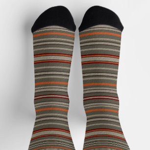 Striped With Textured Design Crew Socks