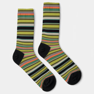 Striped With Textured Design Crew Socks