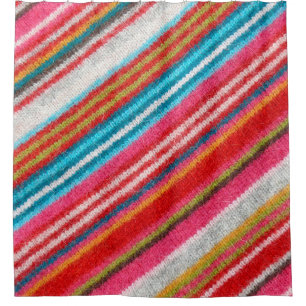Striped woollen fabric. More fabrics in my port. Shower Curtain