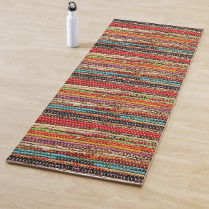 Striped Woven fabric rope weave natural Yoga Mat
