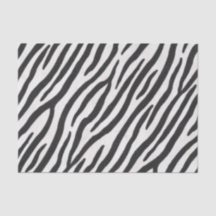 Striped Zebra Fur Realistic Animal Print Tissue Paper