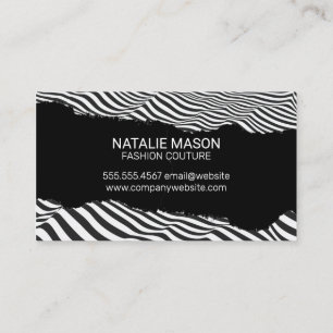 Stripes Abstract Torn Effect Business Card