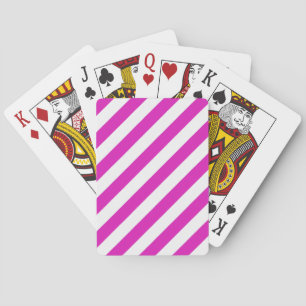 STRIPES adjustable Pink Playing Cards