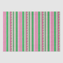Stripes and Abstract Planets, Rose Pink and Green