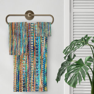 Stripes and Beads Bath Towel Set