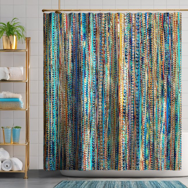 Stripes and Beads Shower Curtain (Creator Uploaded)