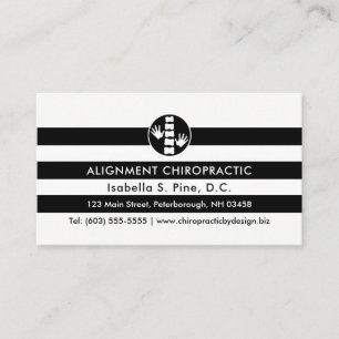 Stripes and Chiropractic Logo Appointment Cards