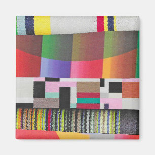 stripes and curves collage magnet