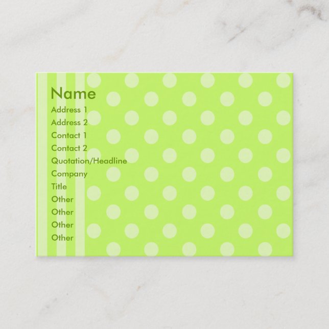 Stripes and Dots Business Card (Front)