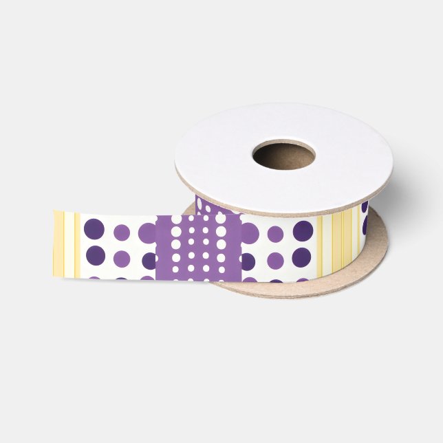 Stripes and dots satin ribbon (Spool)