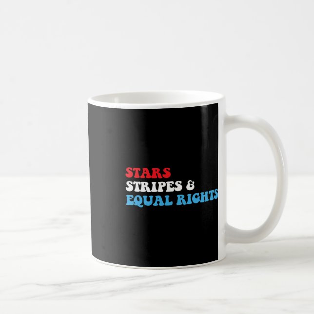 Stripes And Equal Rights 4th July Patriotic Womens Coffee Mug (Right)