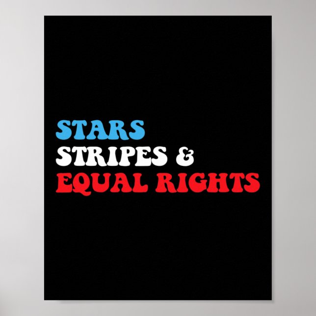 Stripes And Equal Rights 4th July Patriotic Womens Poster (Front)