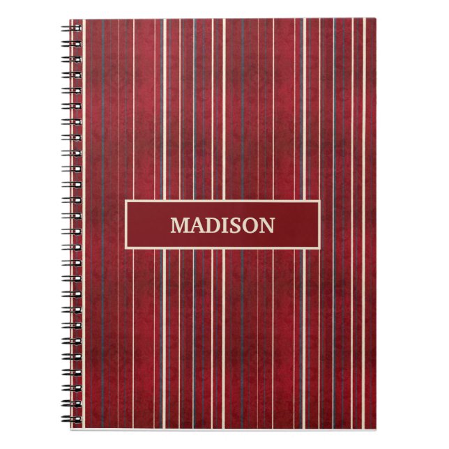 Stripes and Lines  Notebook (Front)
