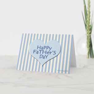 Stripes and Polka Dot Heart Father's Day Card